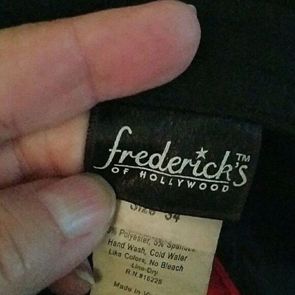 Frederick's of Hollywood Black/Red Lace Bustier Corset Lingerie Size 34 - Picture 3 of 4